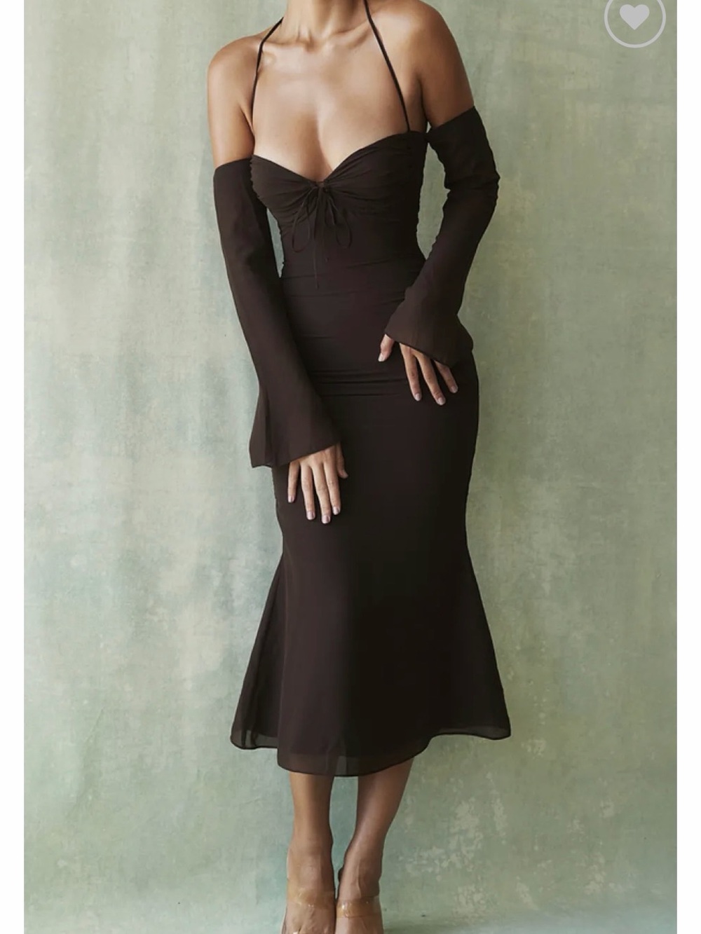 House of CB ’Naomi’ Espresso Halter Midi Dress